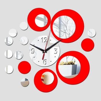 Zidni Satovi Fused Akrilno Ogledalo Moderne Zidne Naljepnice 3D Dizajn Dolaska Luksuzni Brave Uređenje Dnevnog boravka