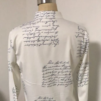 Ženske košulje s dugim rukavima 2021 Trendi ženski V-oblika dekoltea s буквенным po cijeloj površini Gumbe Ženske košulje za proljeće vrhovima Bluza Bluza