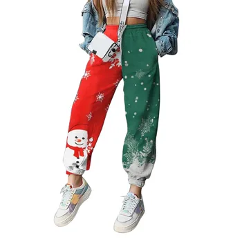 Ženski Božić hlače s po cijeloj površini pozicioniranje Plus Baršun besplatne Sportske hlače za fitness Jesen Zima Nove Sportske hlače Ženske 4