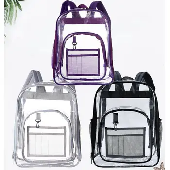 Ženski ruksak Prozirni Prozirni PVC s više džepova Školska torba Putni Ruksak AU 1