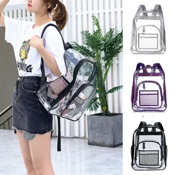 Ženski ruksak Prozirni Prozirni PVC s više džepova Školska torba Putni Ruksak AU 2