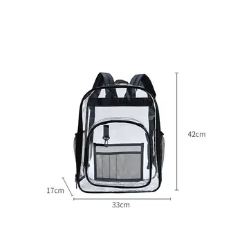 Ženski ruksak Prozirni Prozirni PVC s više džepova Školska torba Putni Ruksak AU 4